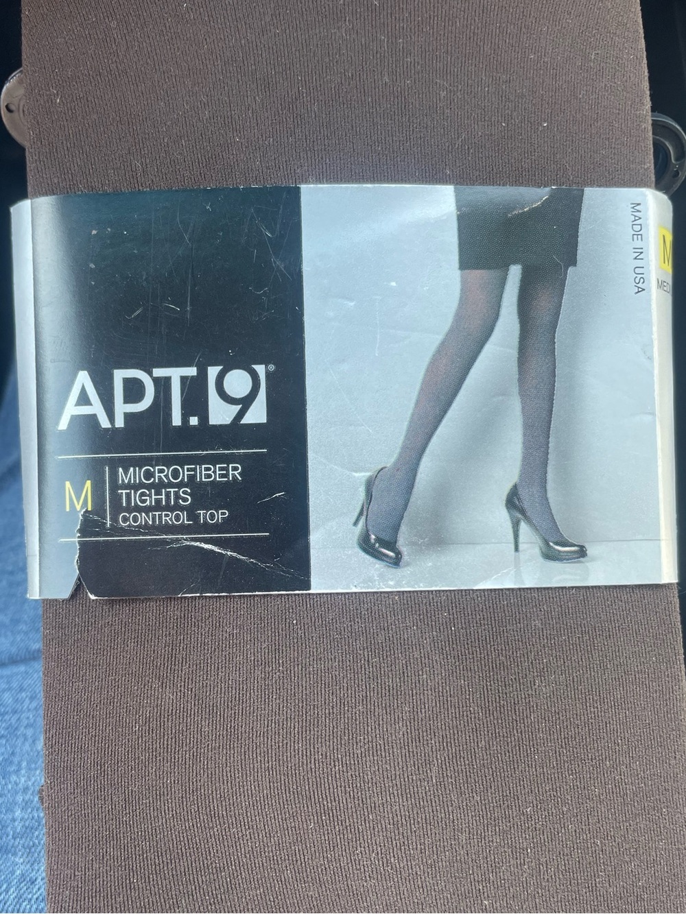 Apt. 9 Women's Microfiber Browm Tights control top size medium